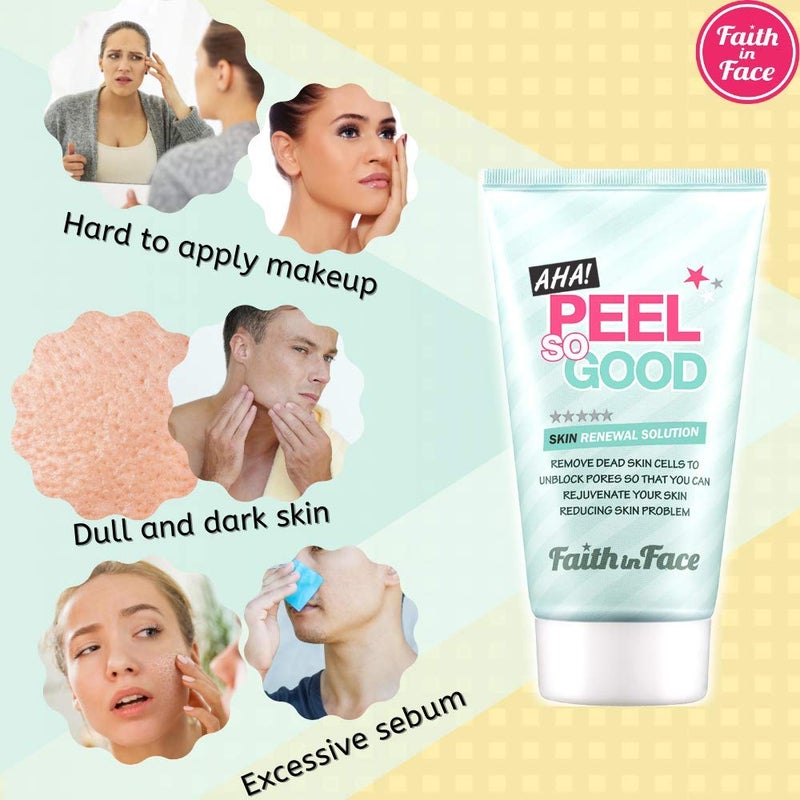 Faith in Face AHA Peel So Good Skin Renewal Peeling Gel, Deep Clean Facial Scrub Revitalize Skins Exfoliate Remove Dead Cells Dark Spot Gentle Brighten Face Korean Skincare, 4.22 fl oz - Image 4